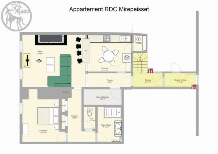 Chez Makita - Rdc Apartment Mirepeisset ภายนอก รูปภาพ